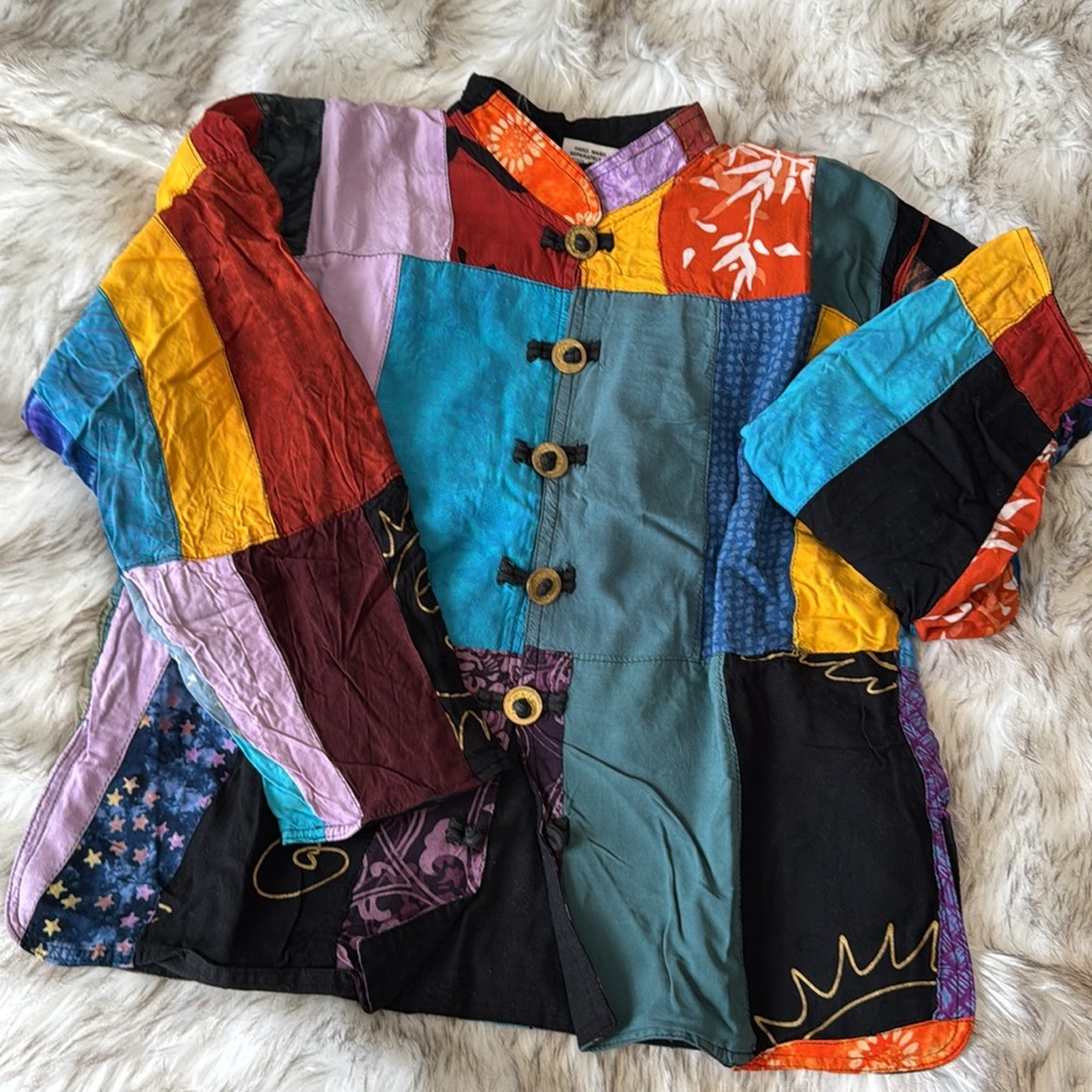V i n t a g e • Patchwork 90s jacket - Picture 1 of 11
